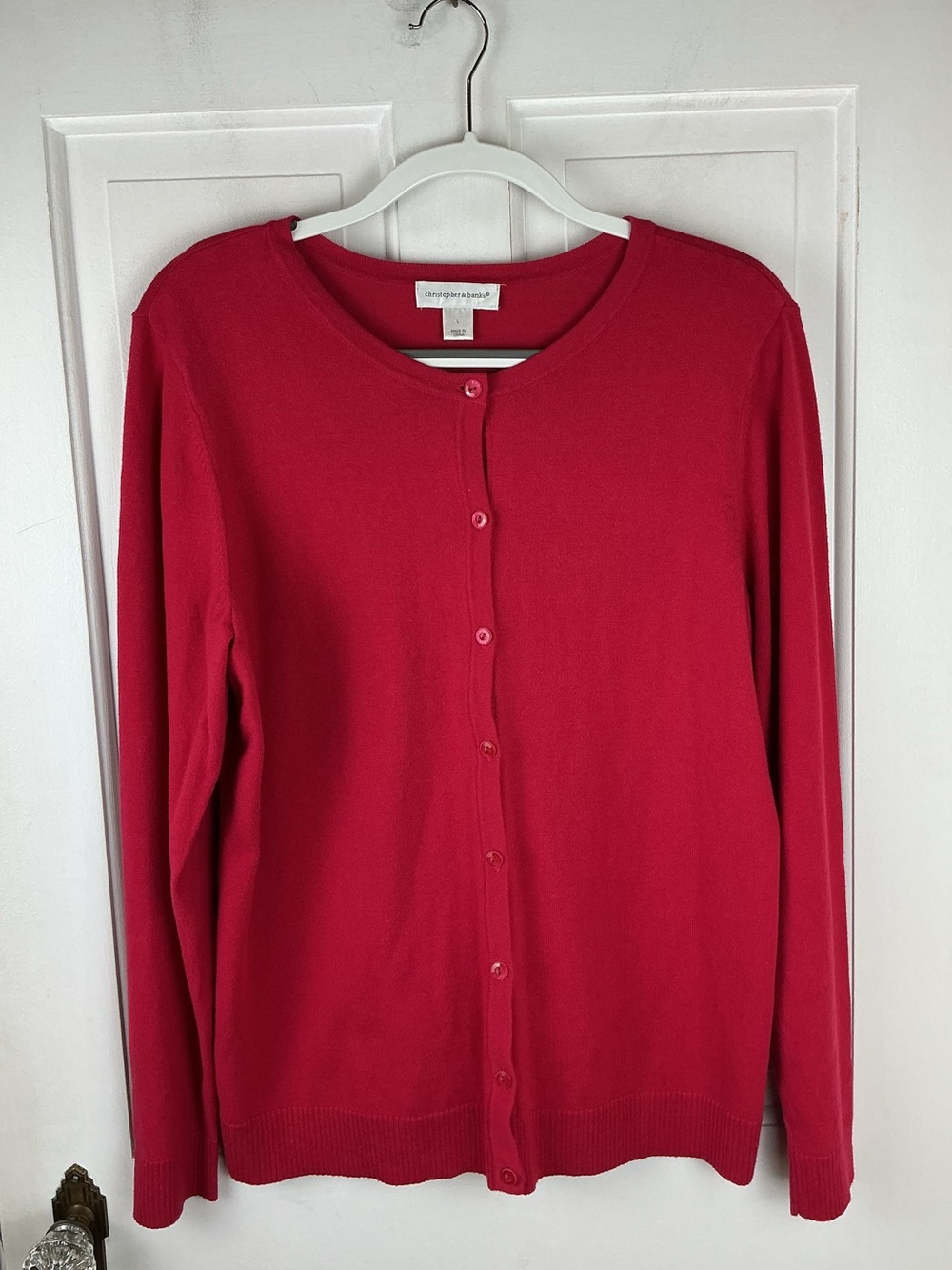 Christopher & Banks Women’s Red Cardigan Size L